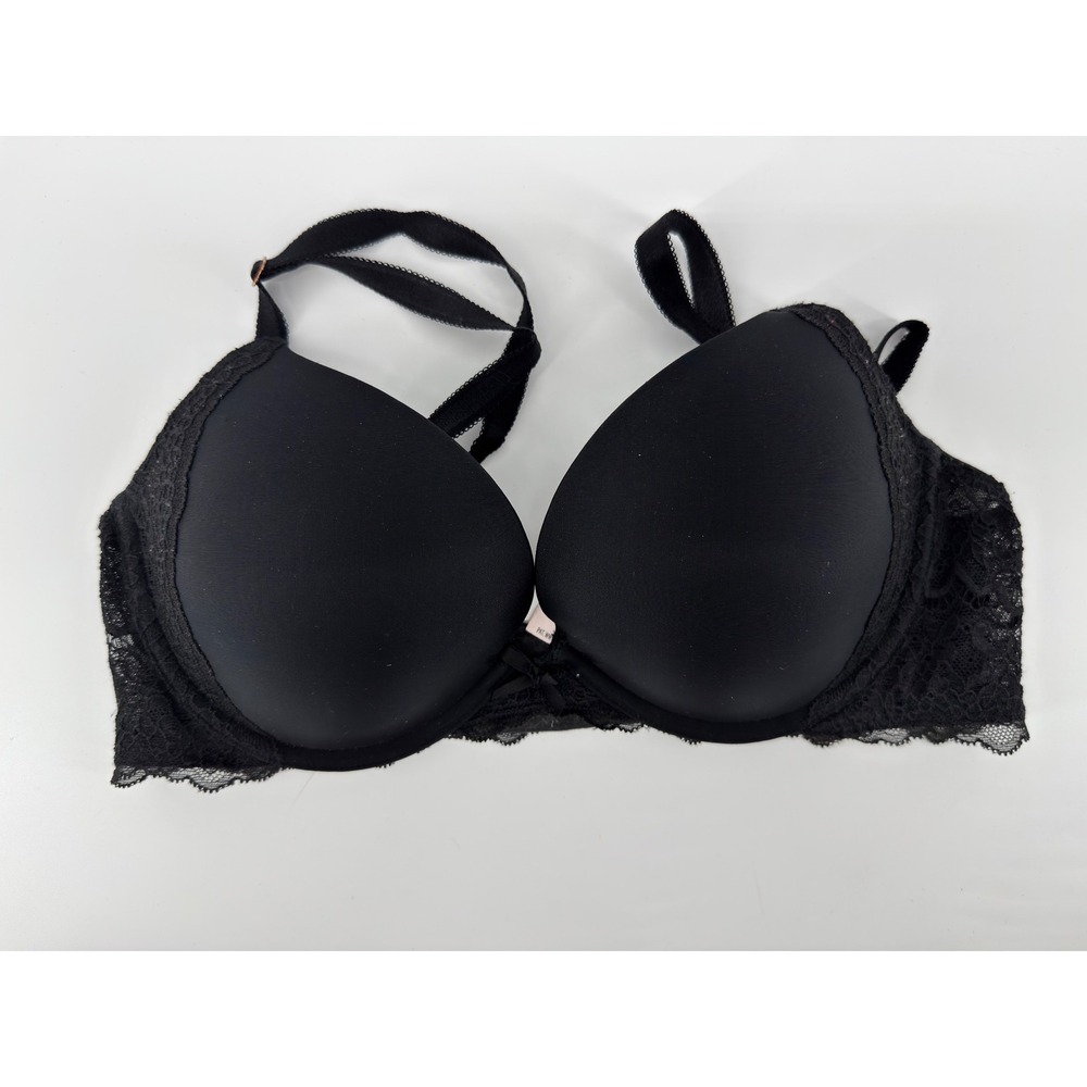 Victoria's Secret Dream Angels Push-Up Bra Black Lace Underwire 36C